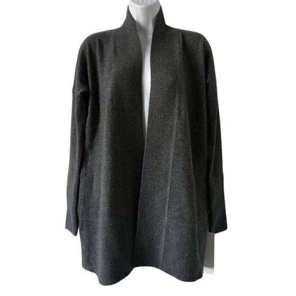 Lululemon Knit Cozy Open Front Long Sleeve Cardigan Pockets Wool Blend Women 4 - Picture 1 of 13